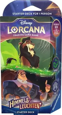Produktbild von Disney Lorcana Himmelsleuchten Starter Deck Smaragd und Stahl deutsch