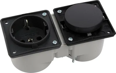 Image de Berker Integro interrupteur noir mat + prise noir sans cadre