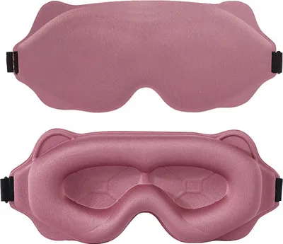 Produktbild von INF 3D Konturierte Verdunkelungs-Schlafmaske für Reisen und Erholung Rosa