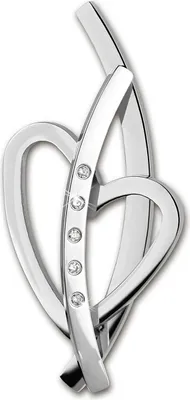 Produktbild von Amello Kettenanhänger Edelstahl silber weiß Damen Herren Halsschmuck ESHS52W