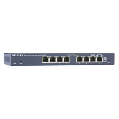 Produktbild von NETGEAR GS108T-200, Managed, L2, Gigabit Ethernet (10/100/1000), Vollduplex