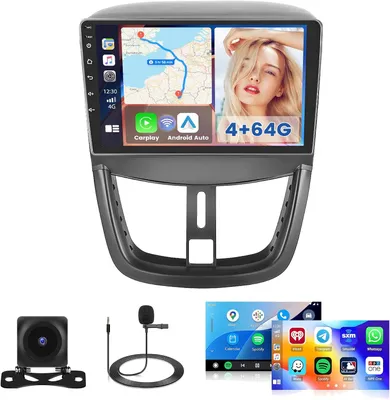 Imagen del producto de Radio Android para coche - Radio 2-DIN - Sistema multimedia - Radio con navegación - Pantalla táctil de 9 pulgadas - Sistema operativo Android 15