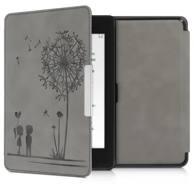 Produktbild von kwmobile Schutzhülle für Amazon Kindle Paperwhite (10. Gen - 2018) Hülle - eReader Case aus Kunstleder mit Auto Sleep Funktion - Pusteblume Love mit