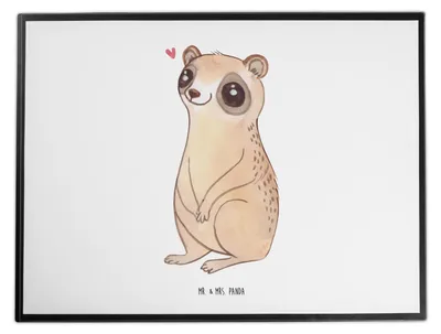 Produktbild von Mr. & Mrs. Panda Schreibunterlage Plumplori Glücklich - Weiß - Geschenk, Niedlich, schreibtischunterlage, bastelmatte, Lustige Sprüche, Glück, schreibtischmatte