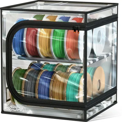 Filament-Aufbewahrungsbox mit Trockenmittel, 2-lagig, Metall, bis 24 Rollen