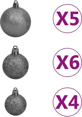 Obrázok produktu pre vidaXL Umelý vianočný stromček s osvetlením a ozdobami zelený 150 cm