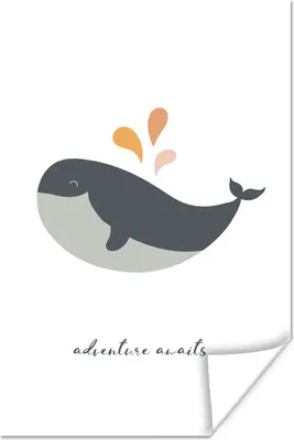 Produktbild von MuchoWow® Poster Kinder - Tiere - Pastell 120x180 cm - Kunstposter