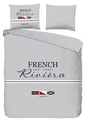 Produktbild von Pure Bettwäsche "French" - Grau - (200x220 cm) - 100 % Polyester