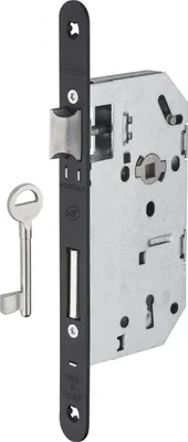 Image de Serrure encastrable Monomax NF à clé pour porte de chambre, axe 50mm, bouts ronds, 1 clé - THIRARD