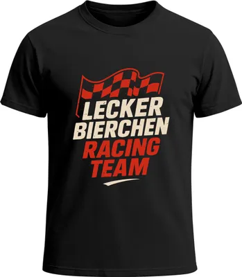 Produktbild von Herren T-Shirt für das Lecker Bierchen Racing Team Fun-Shirt Trachtenshirt Bierfest Outfit Statement Spruch Saufen lustig Moonworks®