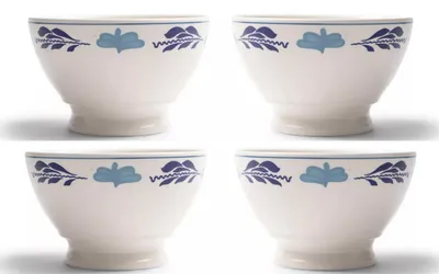 Productafbeelding van Boerenblauw Kommen Royal 16cm set van 4 stuks