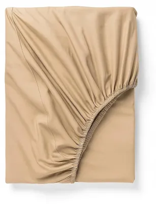 Produktbild von Fitizzio Spannbettlaken 160x200 Baumwollsatin weich beige