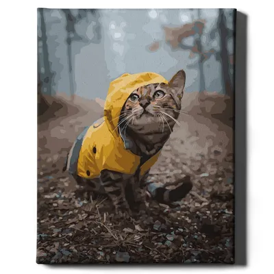 Produktbild von Oh Art! – Malen nach Zahlen Set Kätzchen – 40x50cm, mit Holzrahmen und Pinseln DIY
