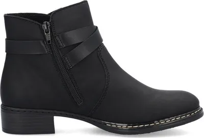 Produktbild von Rieker Damen Stiefelette Schnalle Reißverschluss 73495, Größe:38 EU, Farbe:Schwarz