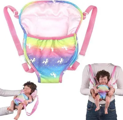 Produktbild von Famanu Rucksack und Babyd Trage für Puppen von 35-45 cm - Rosa