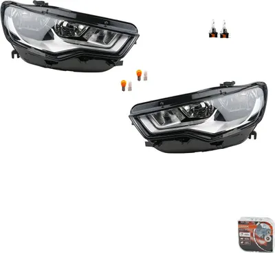 Obrázok produktu pre Reflektory + žiarovky Osram Night Breaker Laser, vhodné pre Audi A6 4G, modelové roky 2011-2014, typ H15, sada (ľavá a pravá), čísla dielov: 4G0941003, 4G0941003M, 4G0941004, 4G0941004M. Johns