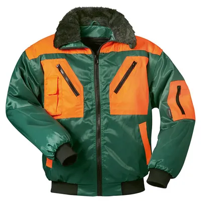 Productafbeelding van Pilotenjas, winterjas, pilootjas, maat L, groen/oranje