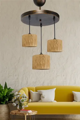 Produktbild von Opviq, YL249, Kronleuchter, METALLKÖRPER, Beige, 35 x 70 cm