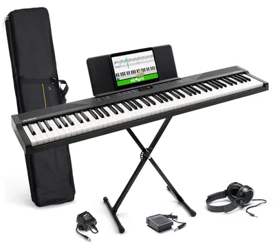 Zdjęcie produktu dla Pianino cyfrowe keyboard - 88 klawiszy - 480 brzmień - Ze statywem, pedałem i torbą