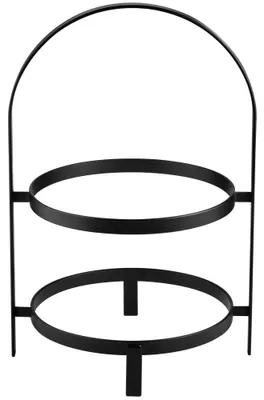 Produktbild von APS 19181 Serviergestell THE GRID - Metall schwarz, 29,5 x 26,5 cm, für 2 Teller Ø 26 cm