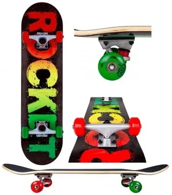 Immagine prodotto di Skateboard Rocket Rasta Fade 8 In Mix