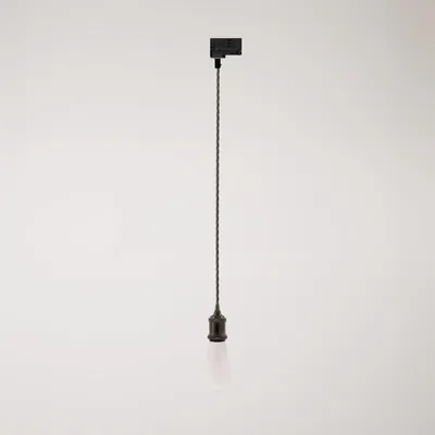 Immagine prodotto di Creative Cables - Lampada a sospensione vintage per binari con cavo trecciato -lampadina inclusa