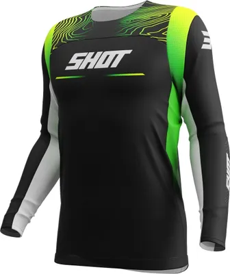Produktbild von Shot Contact Apex Motocross Jersey, schwarz/gelb/grün, L