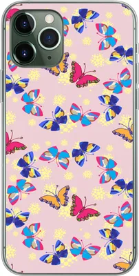 Produktbild von MuchoWow® Handyhülle Schutzhülle Hülle für Telefoonhoesje iPhone 11 Pro Mädchen - Schmetterling - Insekten - Muster - Mädchen - Kinder - Kinder Silikon Softcase Handy Hülle - Handy