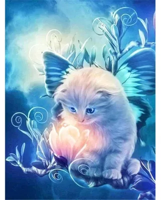 Produktbild von NORIMPEX Diamantov kleines Kä tzchen mit Blume 30x40cm