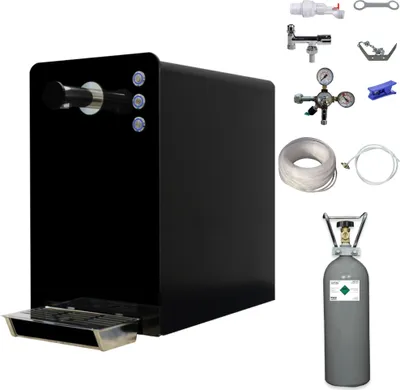 Produktbild von Tafelwasserzapfanlage Sprudelwassergerät BieTal® BT-30 Komplett SET schwarz
