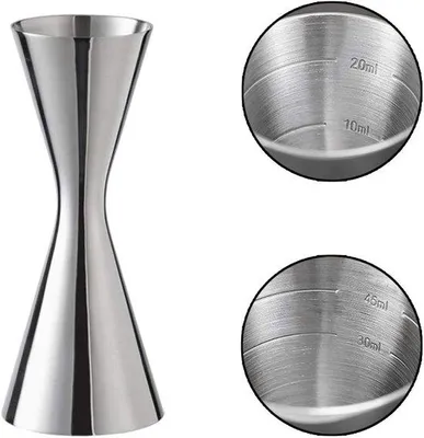 Produktbild von Professioneller Bar-Jigger mit integrierter Waage - Edelstahl-Meßbecher (30/60 ml)