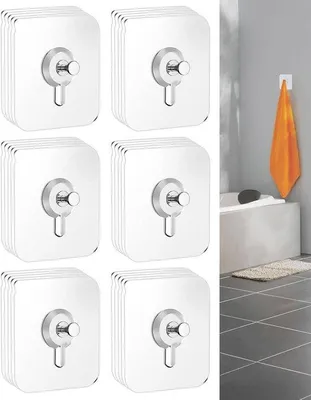 Produktbild von Famanu Set von 30 selbstklebenden Fotohängern - ohne Bohren, transparent