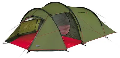 Obrázek produktu pro High Peak 10327 Tunelový stan Falcon 4 Kempingový stan zelený/červený