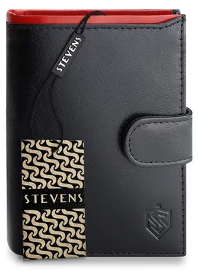 Obrázok produktu pre Pánska peňaženka STEVENS z prírodnej kože, čierna, s technológiou RFID, rozmer 12,5 x 10 cm, univerzálna
