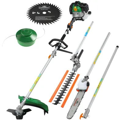 Immagine prodotto di Gardebruk Decespugliatore a Scoppio Multifunzione 5in1 Tagliasepi 52cc Motosega Potatore Giardino Taglierba Telescopico