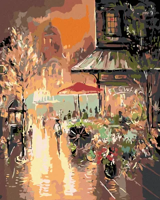 Immagine prodotto di Zuty - Dipingere con i numeri - VEČERNÍ MĚSTEČKO, 40x50 cm, senza cornice e senza tela tesa