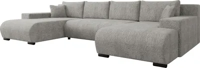 Produktbild von MIRJAN24 Ecksofa Nojan, Wohnzimmer Eckcouch mit Bettkasten und Schlaffunktion, U-Form (Farbe: Coral 75)