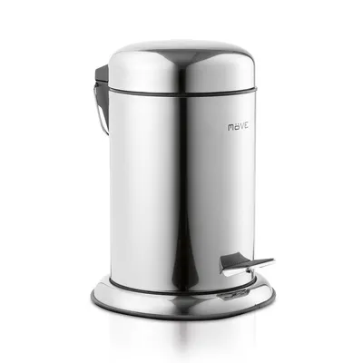 Produktbild von Kleiner Papierkorb PUSH, silber