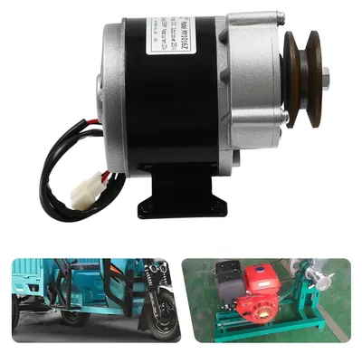 Zdjęcie produktu dla Silnik elektryczny – silnik z przekładnią 12 V – 250 W – 20 A – regulowana prędkość obrotowa 0–300 obr./min – szczotkowy prąd stały – z kołem pasowym – srebrny