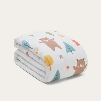Produktbild von HappyBed - Bettdecke aus 100% Baumwolle 140x200 cm - Waschbare Bettdecke ohne Bezug - Bedruckte Bettdecke ohne Bezug - Bettwäsche - Bobby Bear