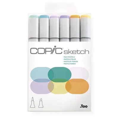Immagine prodotto di Set di 6 pennarelli COPIC "Pastelli chiari"