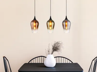 Produktbild von Ausgefallene LED Balkenpendelleuchte Hängelampe hängend für über Esstisch B 83cm