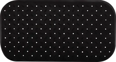 Produktbild von Rutschfeste Dusch-/Badematte Bad - Gummi - schwarz - 36 x 76 cm - rechteckig
