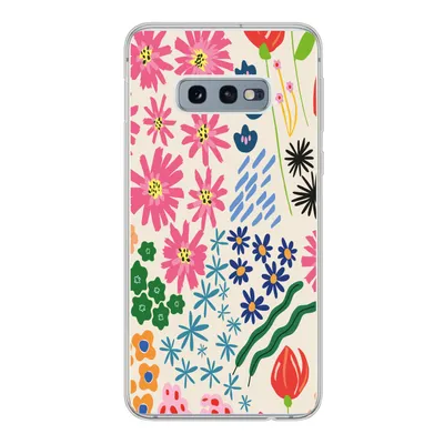 Produktbild von MuchoWow® Handyhülle Schutzhülle Hülle für Samsung Galaxy S10e Blume - Blätter - Feldblumen Silikon Softcase Handy Hülle - Handy