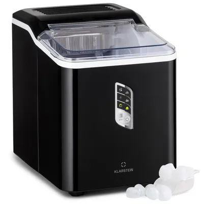 Image de Klarstein Machine a Glacons pour la Maison, Capacité de 1,5L, Fabrique Rapidement Jusqu'à 12kg de Glacons, Machine a Glaces Petits et Grands Glaçons en Forme de Balles, Autonettoyante, Ice Maker