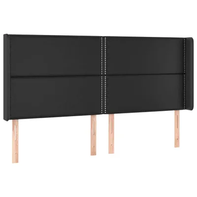 Immagine prodotto di vidaXL Testiera con orecchie Nero 183x16x118/128 cm Pelle finta