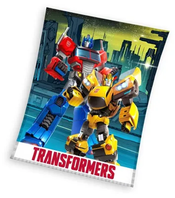 Imagen del producto de Manta para niños Transformers, Bumblebee y Optimus Prime, 130x160 cm