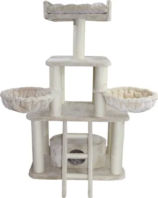 Produktbild von Dehner Lieblinge Kratzbaum Mila, ca. 170 x 100 x 60 cm, Sisal/Plüsch/Holz, creme
