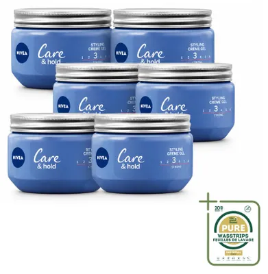 Productafbeelding van 6 x NIVEA Care & Hold Styling Crème Gel - 150 ml - Verpakking met 6 stuks