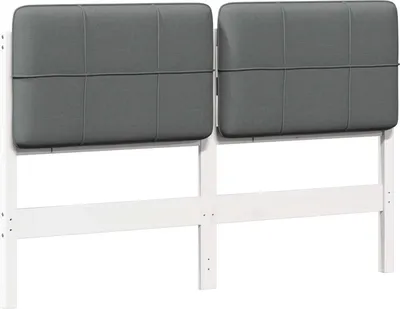 Obrázok produktu pre vidaXL Čalúnené čelo postele s čelom biele a svetlosivé 135 cm